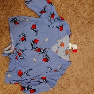 Periwinkle red floral long sleeve